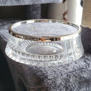 Gorham Lyric Bowl Elegant Silverplate Rim Vintage Cut Crystal YC683 "BIN A"